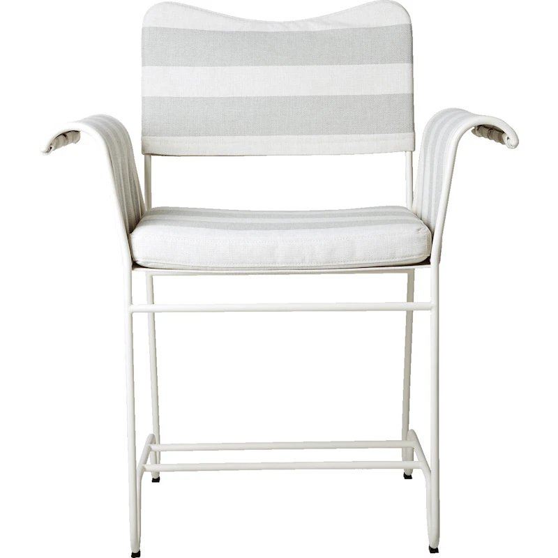 Tropique Ruokapöydän Tuoli, Classic White Semi Matt / Leslie Stripe 20