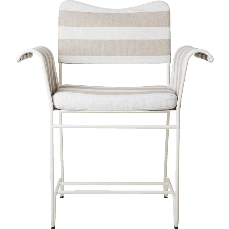 Tropique Ruokapöydän Tuoli, Classic White Semi Matt / Leslie Stripe 40