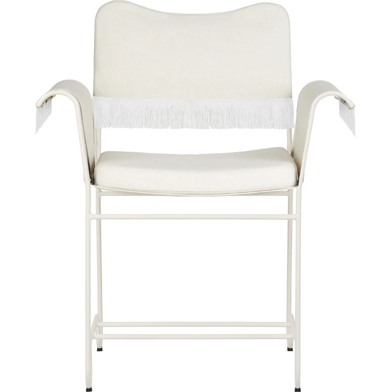 Tropique Ruokapöydän Tuoli Hapsuilla, Classic White Semi Matt / Leslie 06