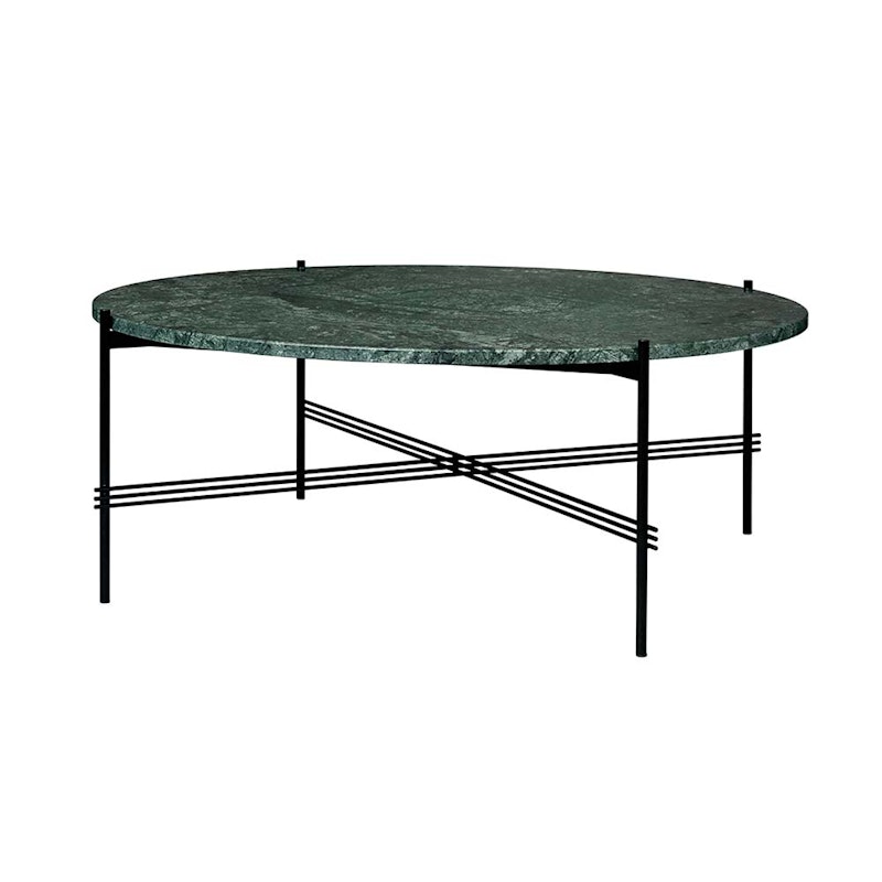 Ts Sohvapöytä XL 105cm, Musta/ Vihreämarmori