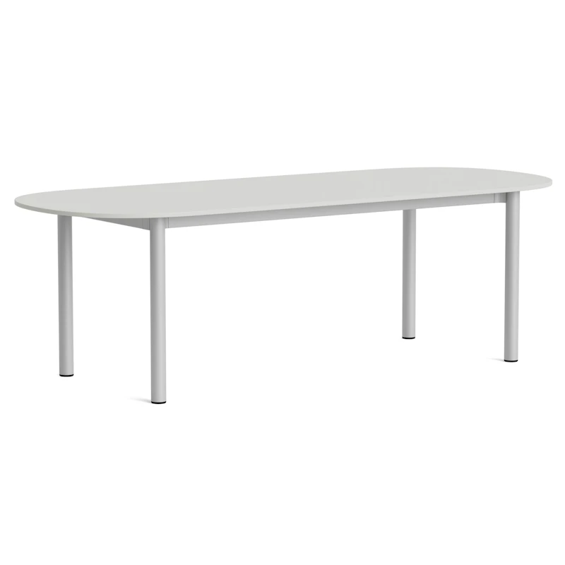 Annex Pöytä Soikea 95x240 cm, Alumiini / Linoleumi Cloud Grey
