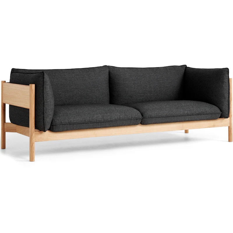 Arbour Kolmipaikkainen Sohva, Kovavahaöljytty Tammi / Re-Wool 198