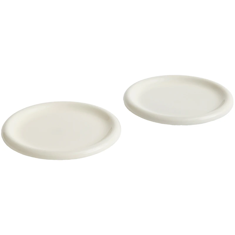 Barro Plate Set of 2 Ø24 cm, Luonnonvalkoiset