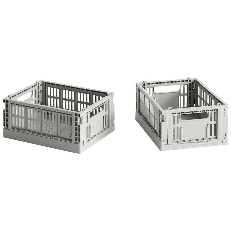 Colour Crate Laatikot Mini 2 kpl:n pakkaus, Vaaleanharmaat