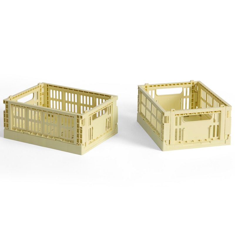 Colour Crate Mini Säilytys 2 kpl:n pakkaus, Light Yellow