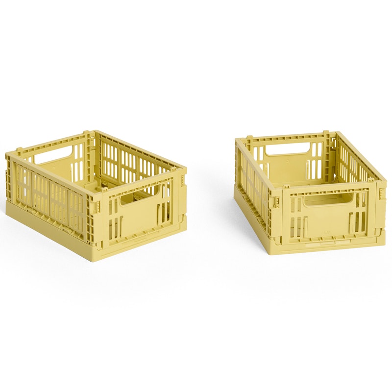 Colour Crate Mini Säilytys 2 kpl:n pakkaus, Dusty Yellow
