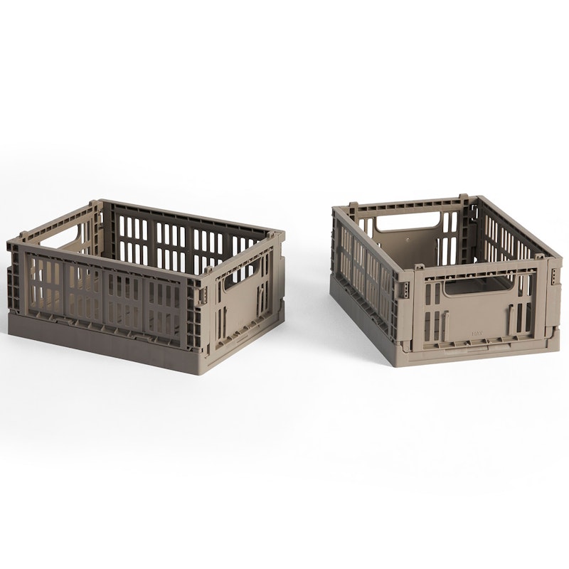 Colour Crate Mini Säilytys 2 kpl:n pakkaus, Warm Grey