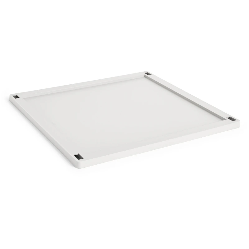 Colour Crate Plastic Large Square Kansi, Off-White