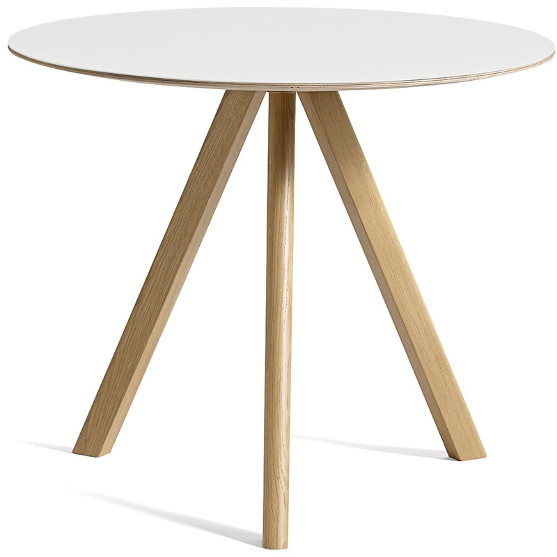 CPH 20 2.0 Pöytä Ø90 cm, Vesipohjalakattu Tammi / Valkoinen