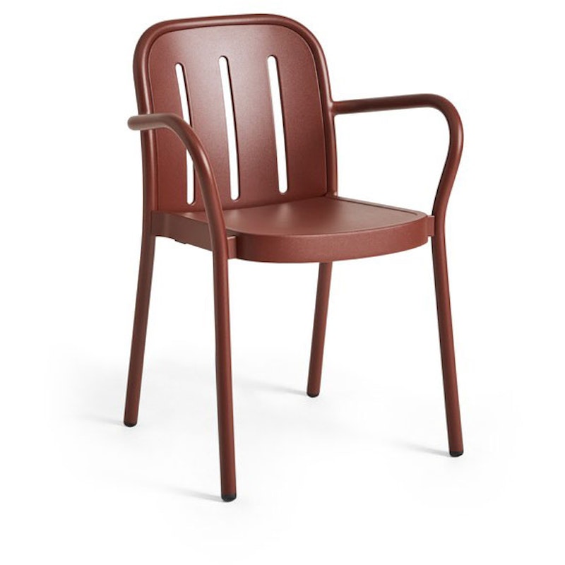 Deville Armchair, Iron red powder coated aluminium