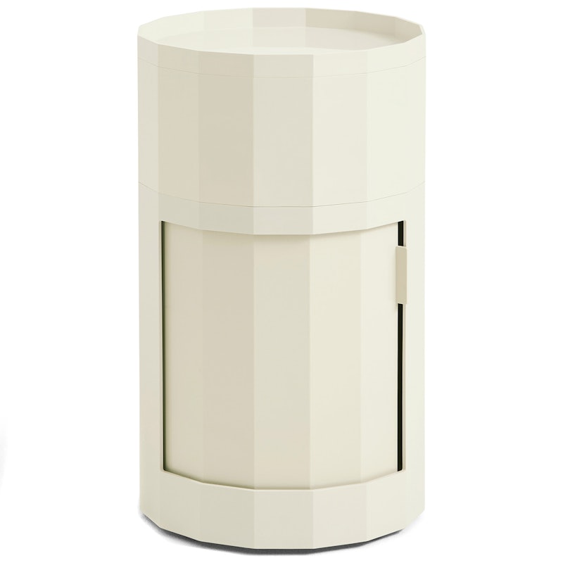 Facet Kaappi Korkea Jaloilla / Huonekalupyörät, Eggshell
