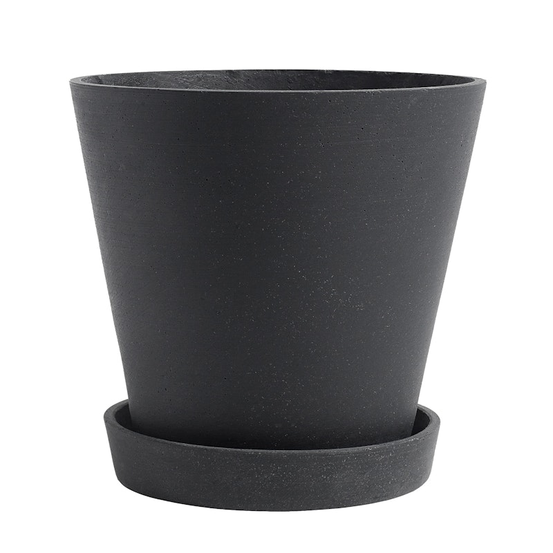 Flowerpot Ruukku Pikkulautasella Musta, Ø21.5 cm XL
