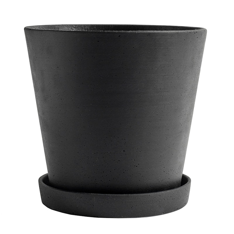 Flowerpot Ruukku Pikkulautasella Musta, Ø26 cm XXL