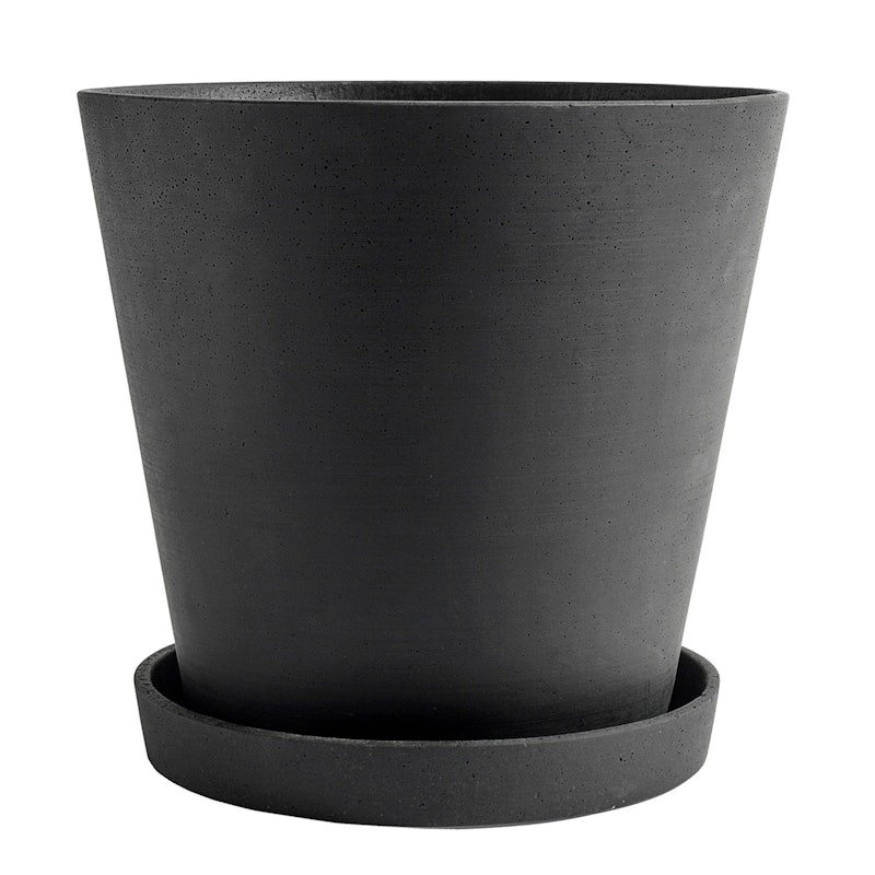 Flowerpot Ruukku Pikkulautasella Musta, Ø34 cm XXXL