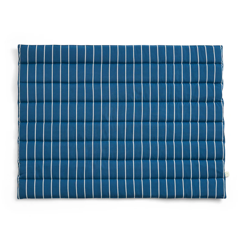 Outdoor Market Sofa Cushion, Blue With Beige Stripe