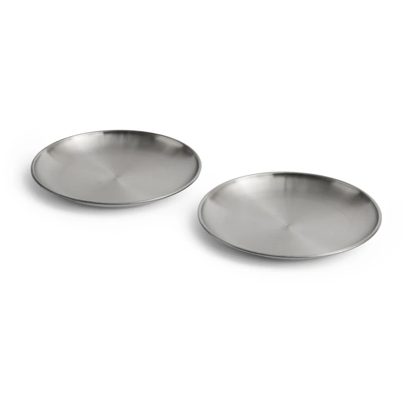 Outdoor Market Steel Plate Set of 2 Medium