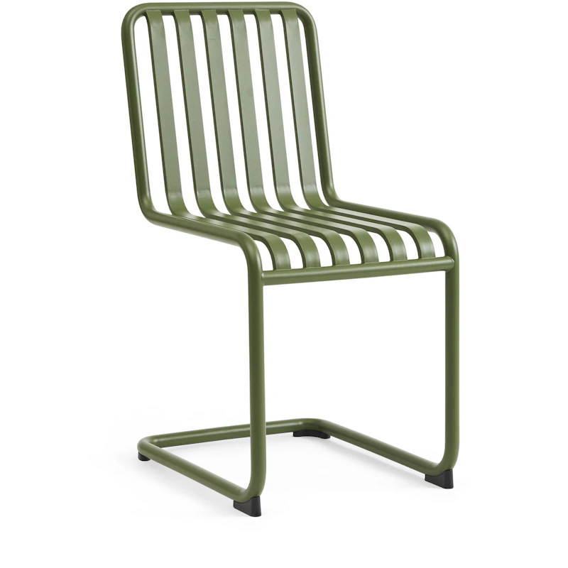 Palissade Cantilever Chair, Olive powder coated steel