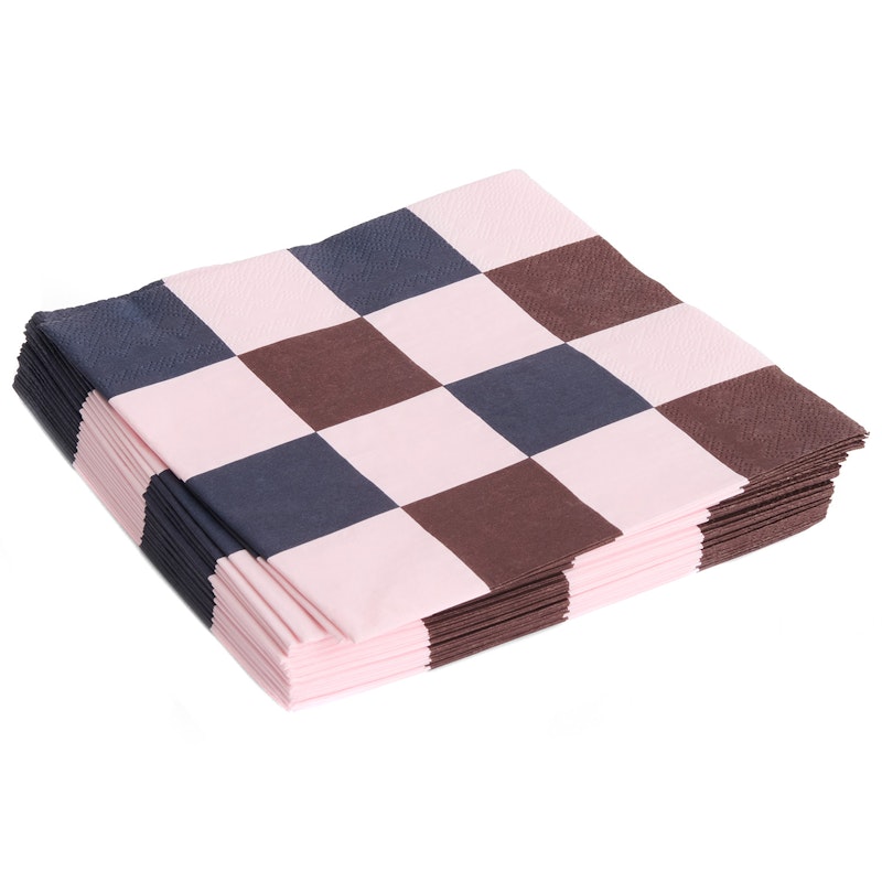 Pattern Servetit 33x33 cm, Mustat / Light Pink