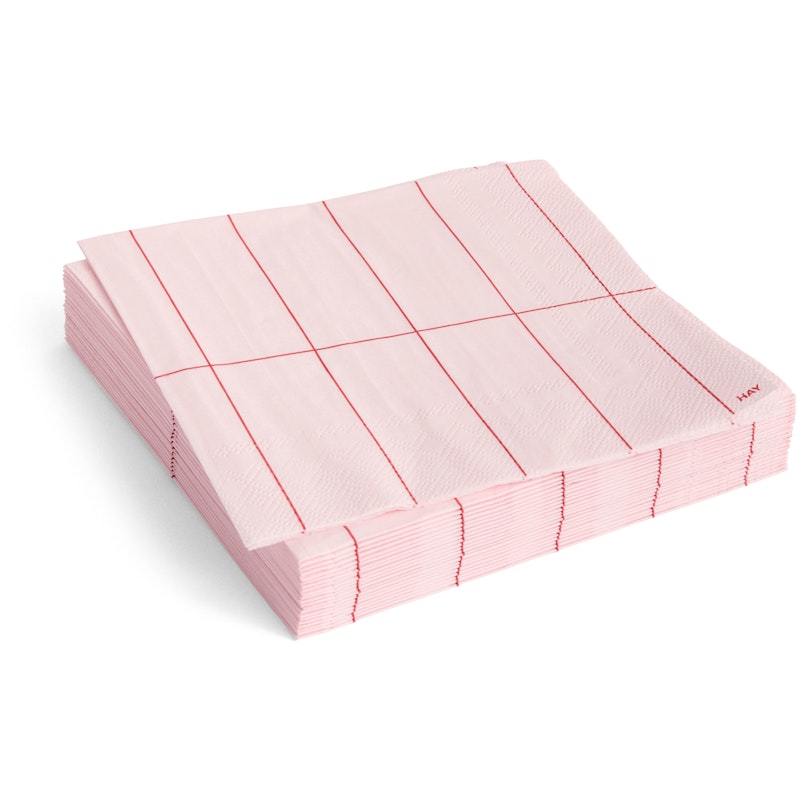 Pattern Servetit 33x33 cm, Punaiset / Vaaleanpunaiset