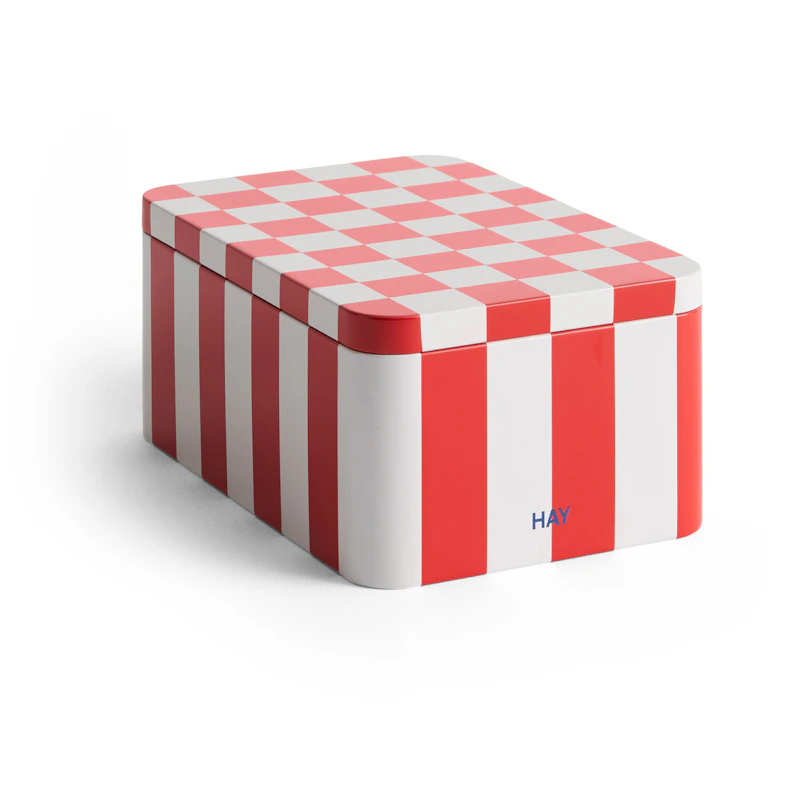 Säilytyspurkki Pieni, Punainen / Luonnonvalkoinen