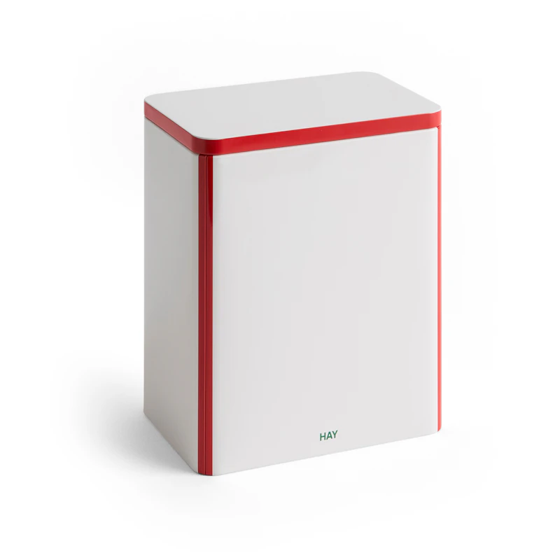 Säilytyspurkki Suuri, Punainen / Luonnonvalkoinen