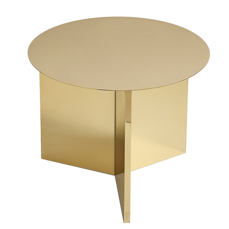 Slit Round Table, Brass