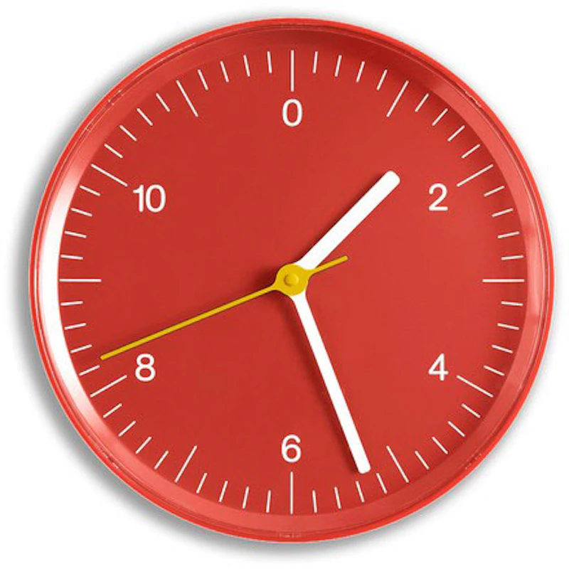Wall Clock (Recycled), Red