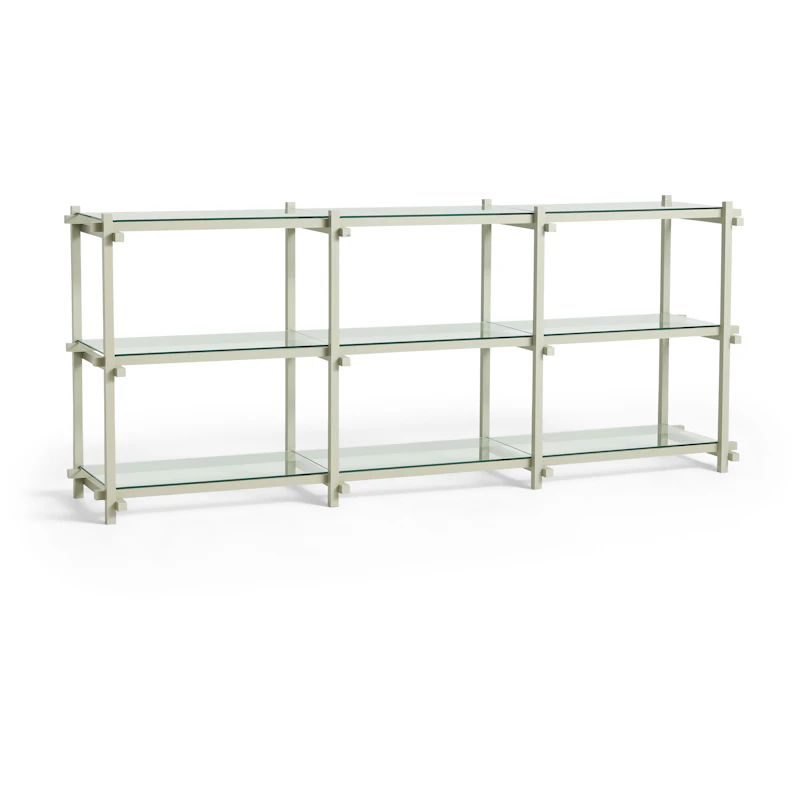 Woody Hyllykkö 2.0 Low Smokey Grey Beech / Clear Glass