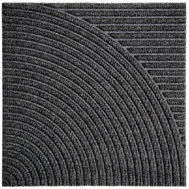 Zen Ovimatto 45x45 cm Horizontal & Circular, Grey