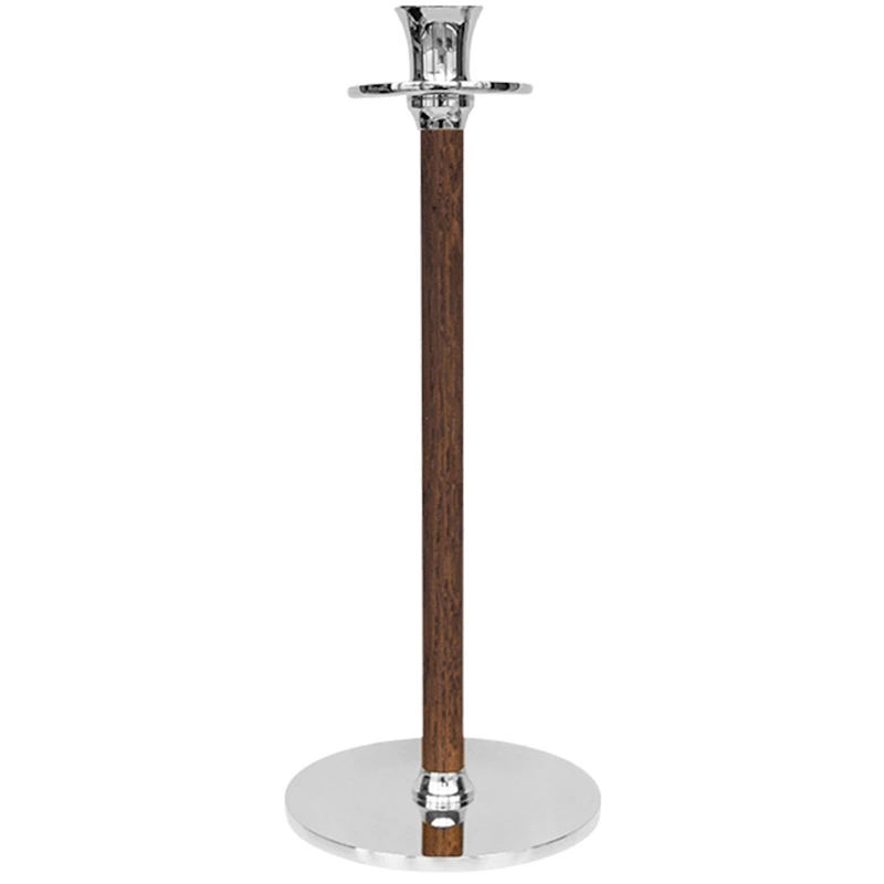 Alto Basso Kynttilänjalka 30 cm, Saksanpähkinä/Nikkelöity