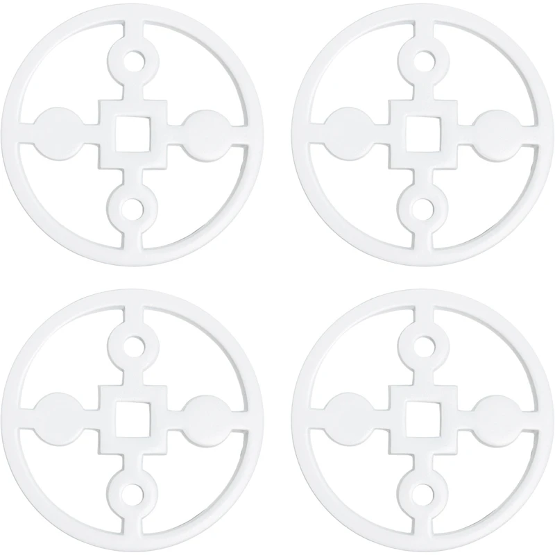 Anima Gemella Lasinaluset Ø10 cm 4-pakkaus, Valkoiset