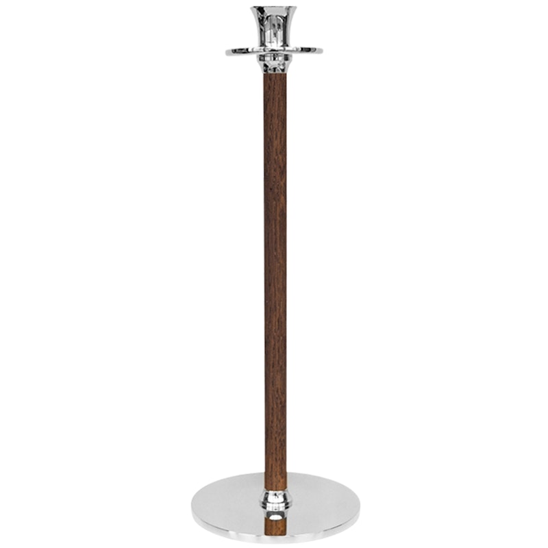 Alto Basso Kynttilänjalka 30 cm, Saksanpähkinä/Nikkelöity