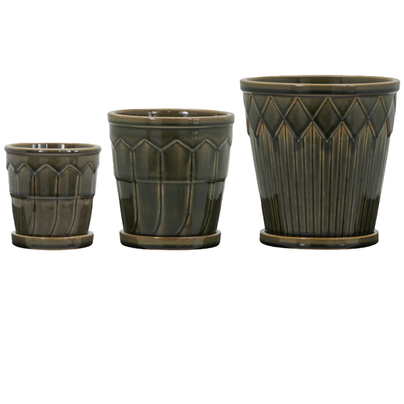 Cora Kukkaruukku 3 kpl:n pakkaus, Harmaa