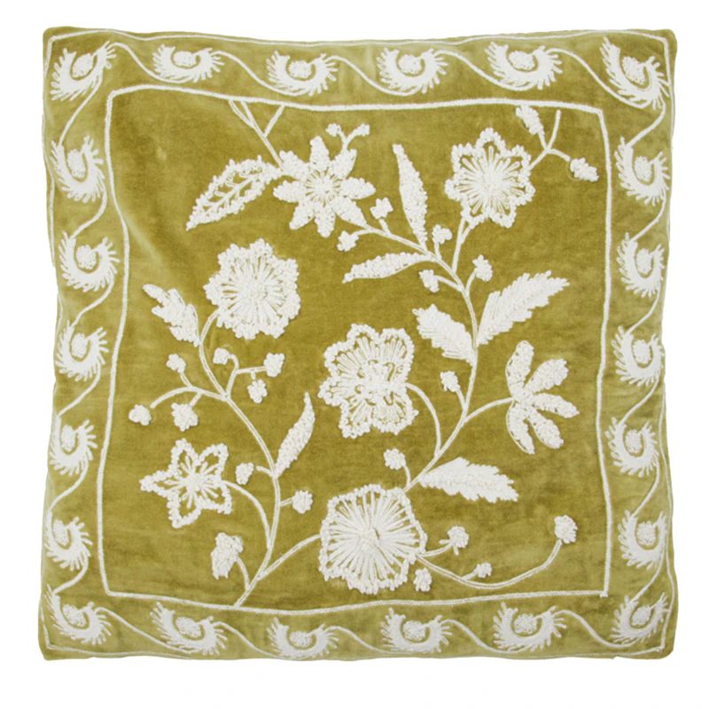 Rica Tyynynpäällinen 50x50 cm, Luonnonvalkoinen / Mustard