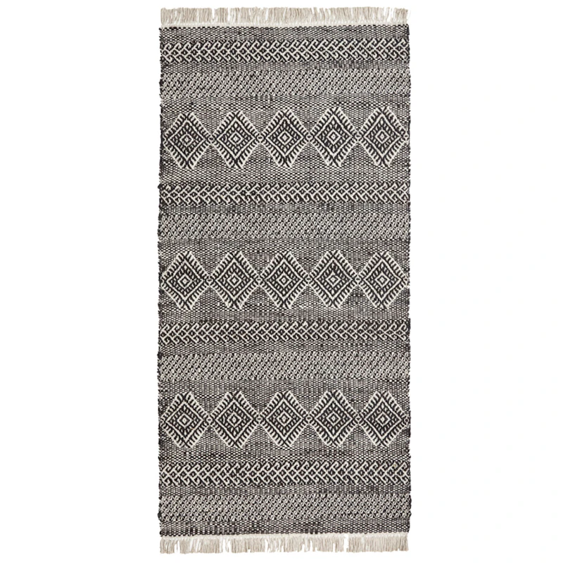 Ethnic Matto 90x200 cm, Musta/Luonnonvärinen