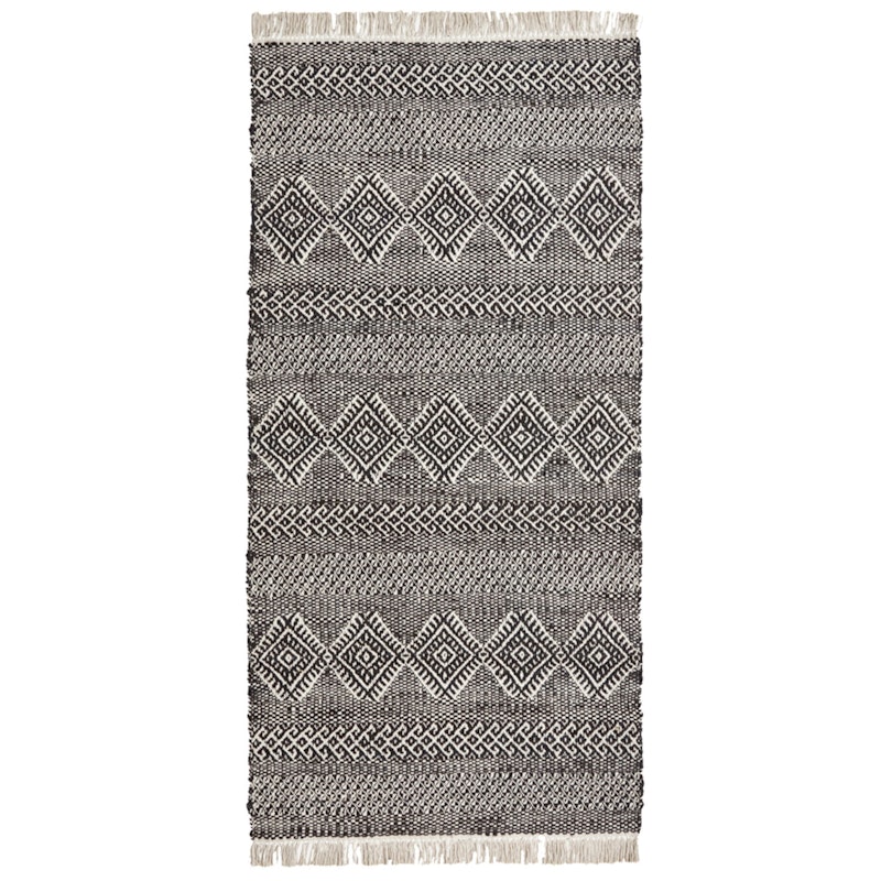 Ethnic Matto 90x200 cm, Musta/Luonnonvärinen