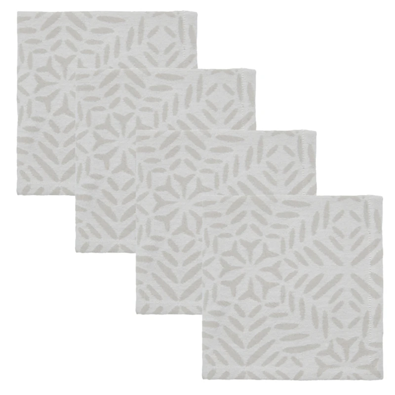 Clip Servetti 40x40 cm 4 kpl:n pakkaus, Harmaa / Valkoinen