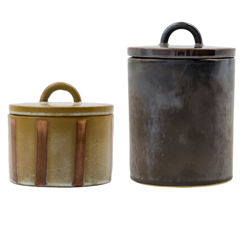 Tallic Säilytyspurkki 2 Kappaletta, Hiekanvärinen/Musta