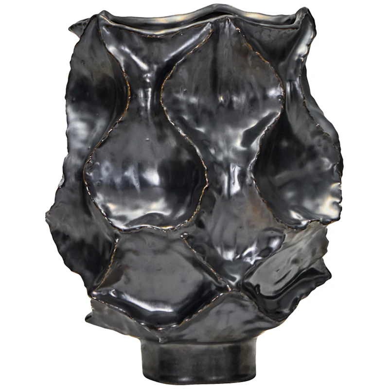 Waves Vaasi 25 cm, Antique Metallic