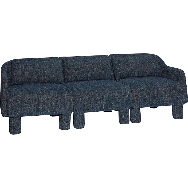 Elegance 3-Seater Sofa, Dark Blue
