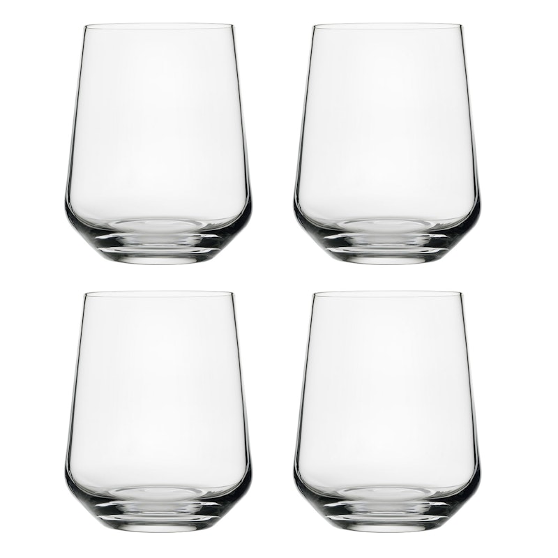 Clear water glass set, 4 pcs