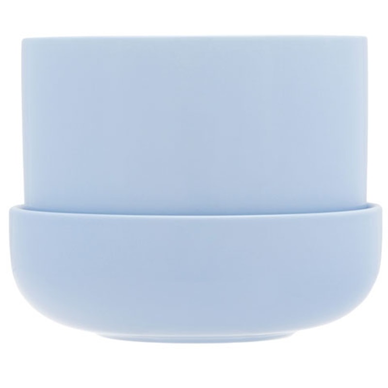 Nappula Ruukku Pikkulautasella 17x13 cm, Aqua