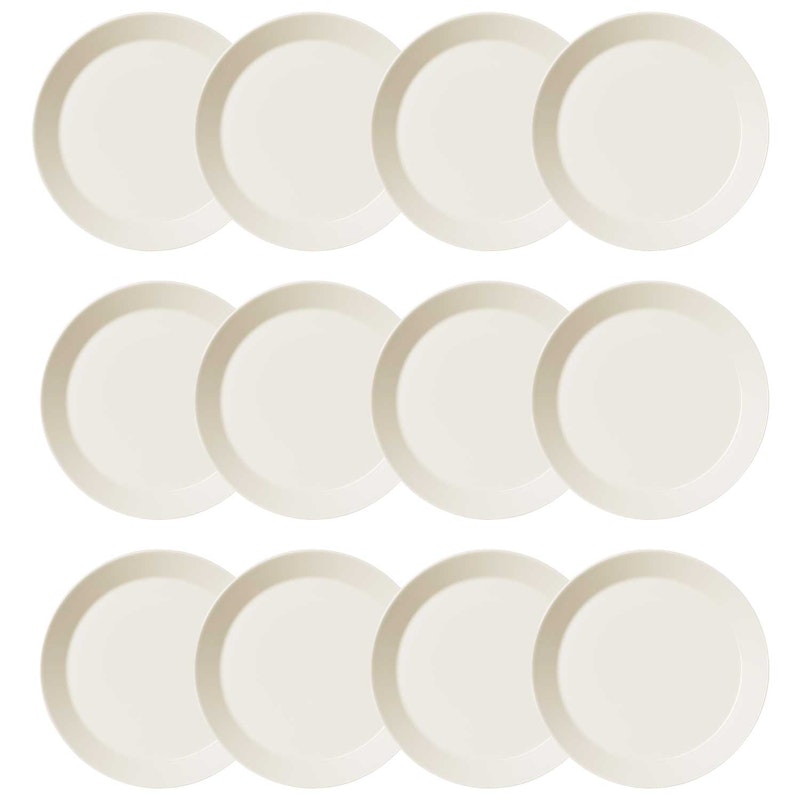 Teema Plate 26 cm White, 12 Pcs