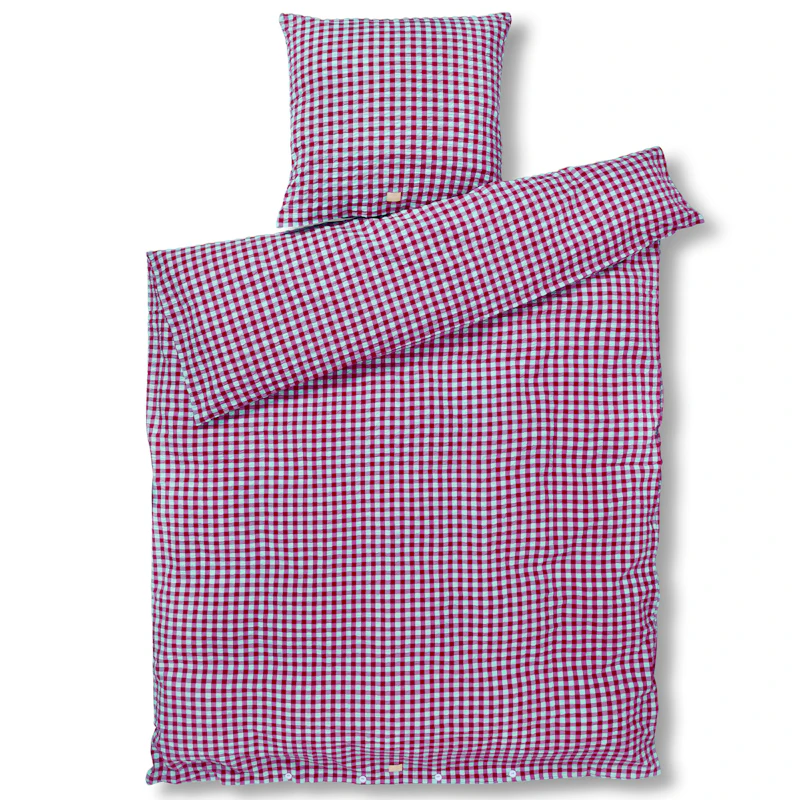 Bæk&Bølge Pussilakanasetti 150x210 + 50x60, Fuksianpunainen / Mintunvihreä