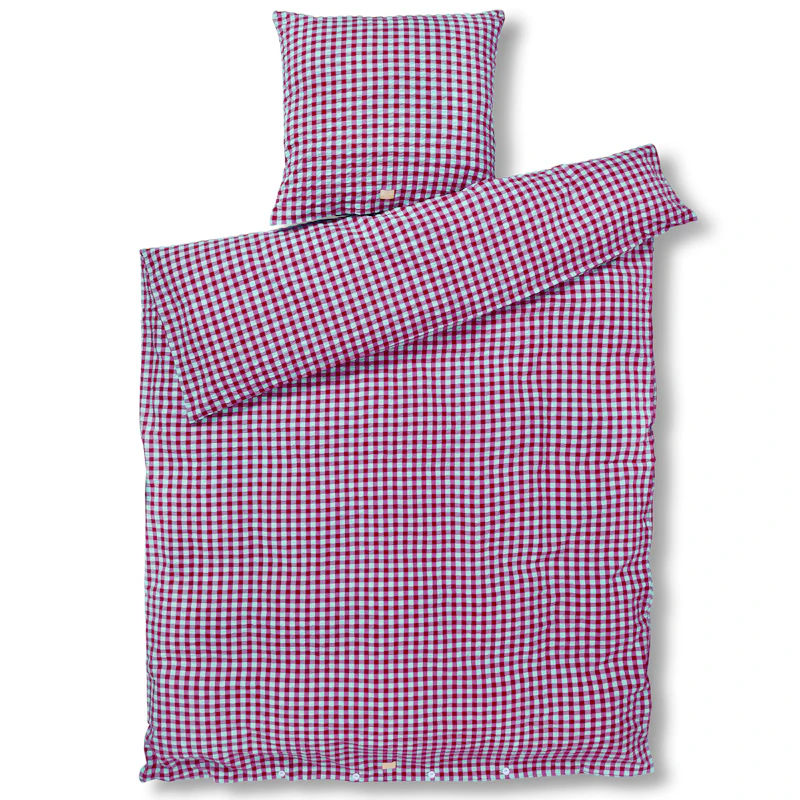 Bæk&Bølge Pussilakanasetti 140x200 + 60x63, Fuchsia / Mintunvihreä