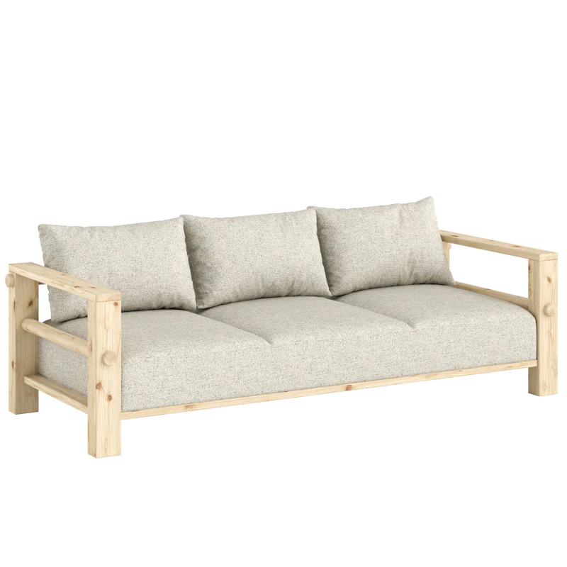 Bare Sofa Bed, Raw / Soft Chalk