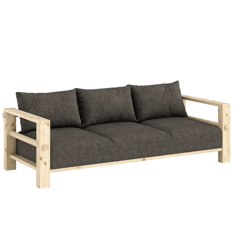 Bare Sofa Bed, Raw / Mellow Brown