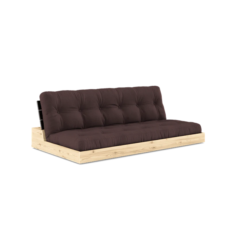 Base Sovesofa Med 5-lags Madrass Svart Brun