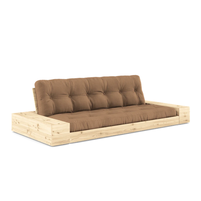 Base Sovesofa Med Sideboks og 5-lags Madrass Klar/Mokka