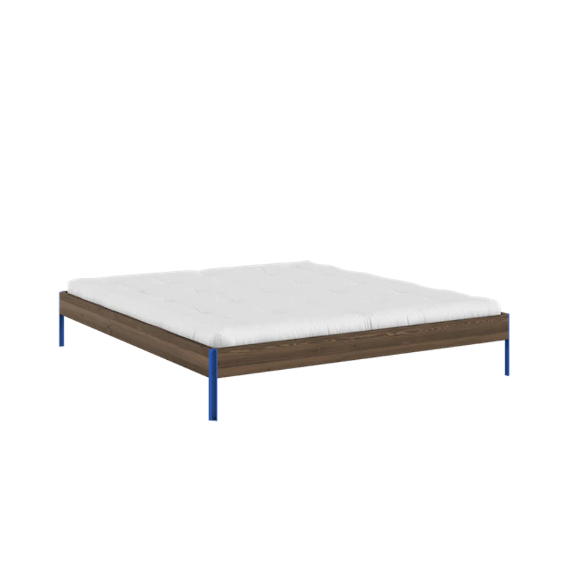 Core Sengeramme 180x200 Johannesbrunt/Livlig Blå